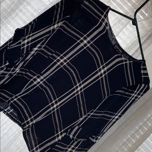Black and white plaid top